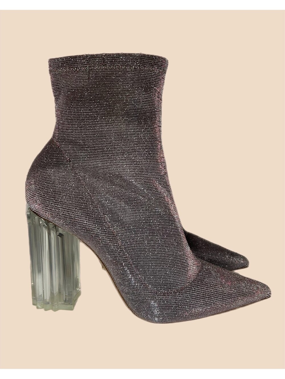RARE La Silla Sparkly Disco Heels Made in Italy Size EU 37.5 US 7